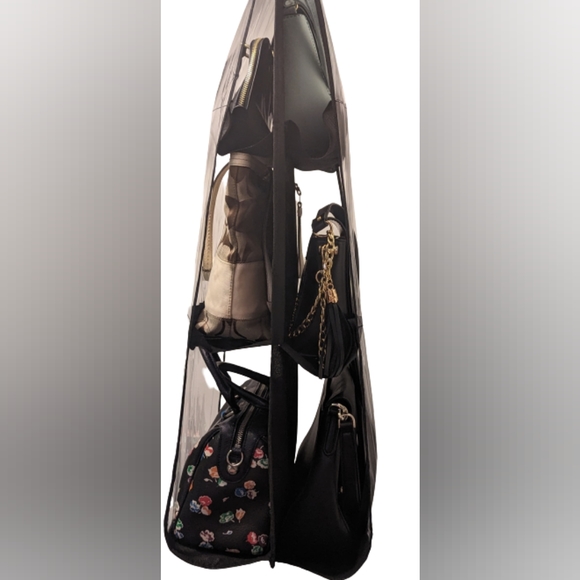 NWT hanging bag organizer - fits 6 purses small to lrg 360° movement open sides - Picture 6 of 8